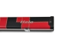 Mobile Preview: Black & Red Patchwork ¾ Halo Snooker Cue Case